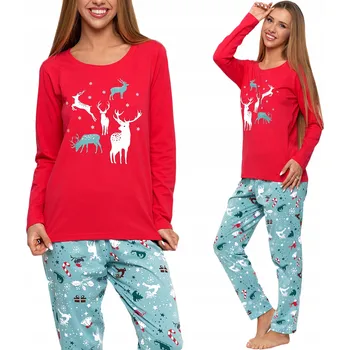 Dámské pyžamo Moraj Dlouhé dámské vánoční pyžamo 4900-010 XL