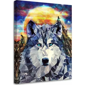 Obraz Obraz na plátně - Canvas, Vlk na pozadí hor