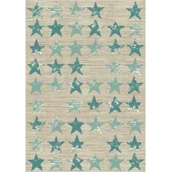 Koberec PLOCHÝ TKANÝ KOBEREC DVOUÚROVŇOVÝ HVĚZDIČKY VISION 120X170 3D