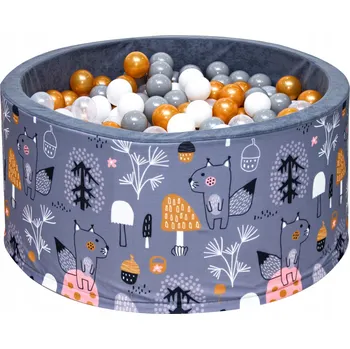 Suchý bazén Suchý bazén s míčky 90x40 cm, 200 míčků, bez BPA - bazének s kuličkami WELOX