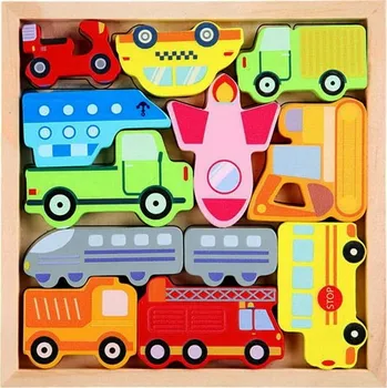Puzzle Puzzle dřevěné Vozidla - SC008-1
