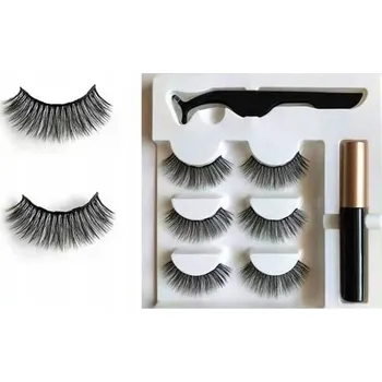 Umělé řasy Magnetické Řasy Umělé řasy Sada 3 páry + Pinzeta + Eyeliner