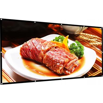 Projekční technika PROJEKČNÍ PLÁTNO 100 PALCŮ 16:9 PŘENOSNÉ 222 X 120 CM DOMÁCÍ KINO FULL HD