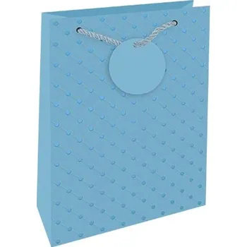 Dárková taška reliéfní malá Světle modrá