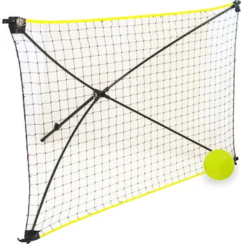POWER SHOT X Rebounder - Kompaktní síťka na odraz a míč ČERNÁ|ŽLUTÁ