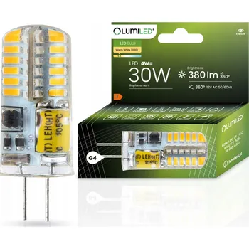 Žárovka LED žárovka G4 Kapsle 4W = 30W 380lm 3000K Teplá bílá 360° 12V LUMILED