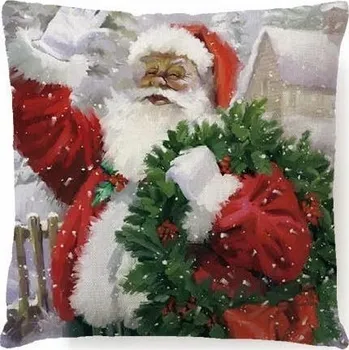 Povlak na dekorativní polštářek Vánoční Povlak Na Polštář Mikuláš mávající rukou