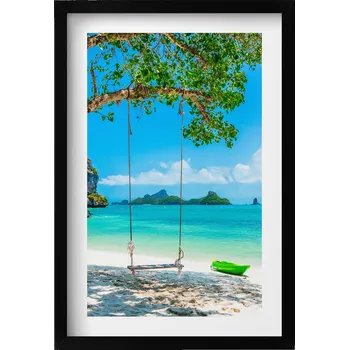 Obraz Dekorace obraz s grafikou v krásném rámu Slunný ostrov v Thajsku 40x60 cm