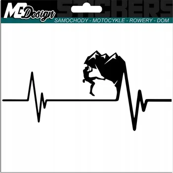 Samolepicí dekorace na vozidlo SAMOLEPKA PULS Linie Života HOROLEZECTVÍ 22x10