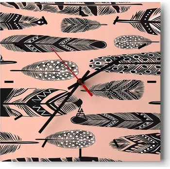 Hodiny Velké nástěnné hodiny 40x40 Abstrakce Skleněné tiché hodiny