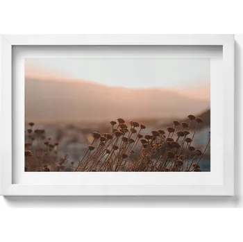 Obraz Dekorativní obraz v rámu do obýváku Boho romantická krajina trav 30x20 cm