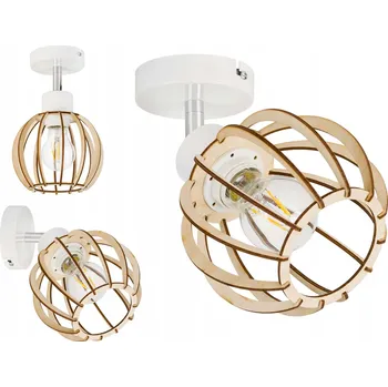 Závěsné svítidlo LED-ONE loft dřevo KOULE 1-bodové světlo E27