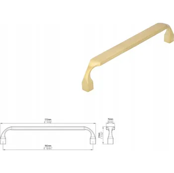 Nábytkové kování Nábytková úchytka SIRO 2440-170ZN87 efekt kartáčovaného zlata