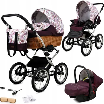 Kočárek Kočárek 3v1 BabyLux CLASSIC EXCLUSIVE – sportovní kočárek, hluboká korba, autosedačka