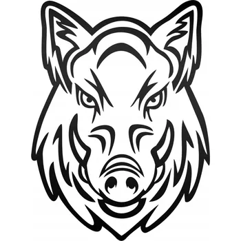 Samolepicí dekorace na vozidlo NÁLEPKA AUTO ODRAZKA ČERNÁ HLAVA DIVOČÁKA