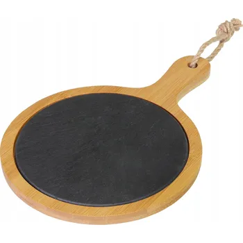 Kuchyňské prkénko Servírovací prkénko, břidlice, bambus, 25 x 17 cm