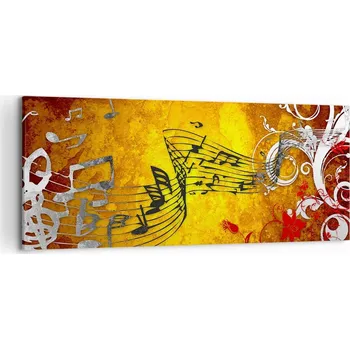 Obraz Obraz na plátně do obýváku, ložnice 120x50 hudba foto obrazy na zeď