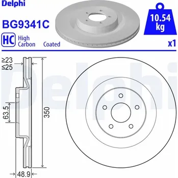 Brzdový kotouč Brzdový kotouč DELPHI BG9341C
