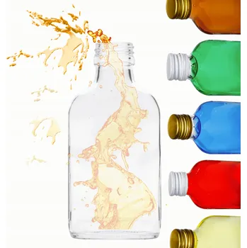 Láhev Láhev 100 ml kapesní placatka na šťávu likéry , průměr 28, 1 Ks , BEZ VÍČKA