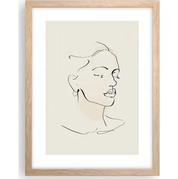 Obraz Obraz plakát v rámu světlý dub do obýváku 30x40 abstrakce plakáty na zeď