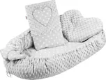 Hnízdečko NEW BABY NEST MINKY UNI Šedá