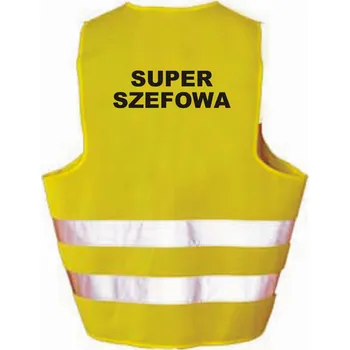 REFLEXNÍ VESTA NA PÁRTY S POTISKEM SUPER ŠÉFOVÁ