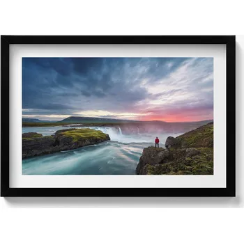 Obraz Obraz v rámu na zeď Krajina s vodopádem Godafoss 60x40 cm