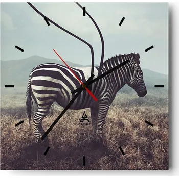 Hodiny Nástěnné hodiny do kuchyně 30x30 Abstrakce Stylové hodiny na skle Loft Tiché