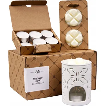 Svíčka Dárková sada aromalampa , olejů + VOSK a 12 čajových svíček