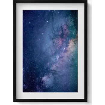 Obraz Nástěnný obraz v černém rámu dekorace interiéru Hvězdný vesmír 50x70 cm