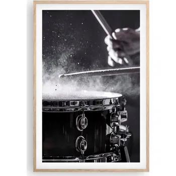 Obraz Obraz plakát v rámu světlý dub do obýváku 61x91 hudba foto plakáty na zeď