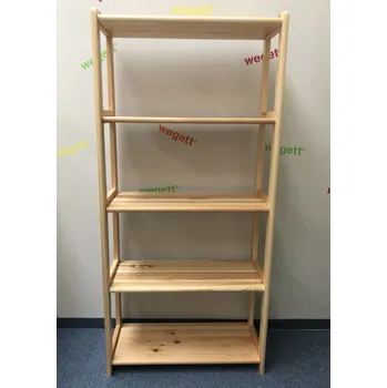 Knihovna Regál 04 (238) - masiv borovice Odstín: Bílá krycí barva