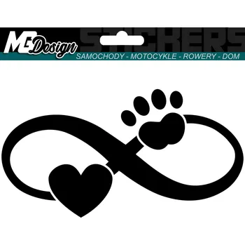 Samolepicí dekorace na vozidlo NÁLEPKA na auto NEKONEČNO INFINITY 12x22 cm