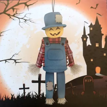 Party dekorace Papírový lampion HALLOWEEN Strašidelná dýně 55 cm