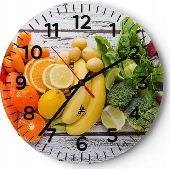 Hodiny Nástěnné hodiny do obýváku 40x40 Gastronomie Hodiny na skle Loft Tiché