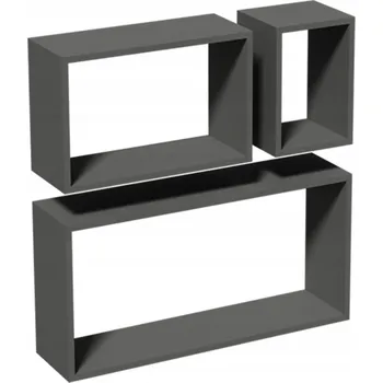 police Modulární police závěsné na zeď - FRS 600/380/170 Šedá