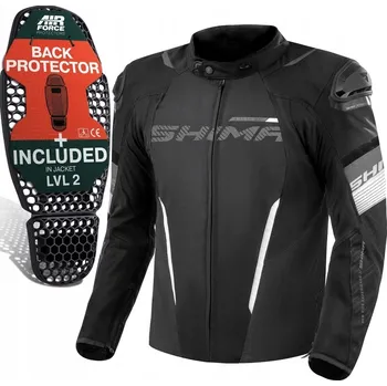 Moto bunda Motocyklová bunda SHIMA SOLID 2.0 černo-bílá
