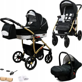 Kočárek Dětský kočárek 3v1 BabyLux Largo ALU (hluboký, sportovní, autosedačka)