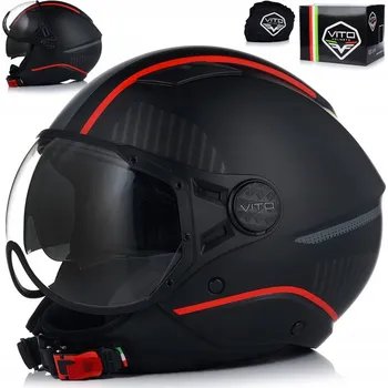 Helma na motorku MOTOCYKLOVÁ PŘILBA OTEVŘENÁ | VITO LAVORI | SKÚTR CHOPPER ECE 22.06 + CLONA