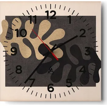 Hodiny Kuchyňské nástěnné hodiny 30x30 Abstrakce Skleněné hodiny do obýváku Moderní Tiché