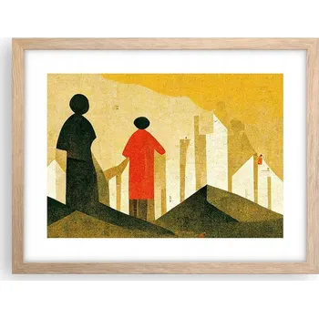 Obraz Obraz plakát v rámu světlý dub do obýváku 40x30 lidé foto na zeď