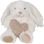 Hebký plyšový králíček s pleteným srdcem