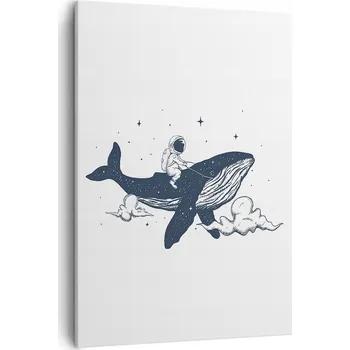 Obraz Obraz na plátně do obýváku nebo ložnice 50x70 velryba obrazy na zeď canvas