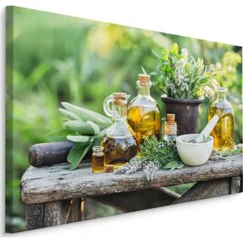 Obraz Obraz do jídelny koření rostliny oleje 40x30