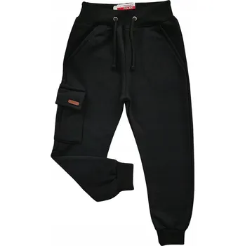 Chlapecké oblečení Chlapecké teplákové bojovky s kapsami, černá barva, bavlna Revaj 134 PL