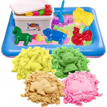 kinetický písek BibiMoon Kinetický písek 4 kg SADA PÍSKOVIŠTĚ FORMIČKY