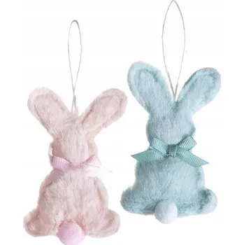 Obraz Pastelové kožešinové přívěsky králíčci 2 ks Craft