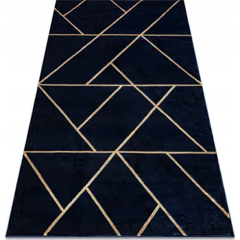 Koberec STYLOVÝ KOBEREC 80x150 cm GEOMETRICKÝ tmavě modrý #AF691