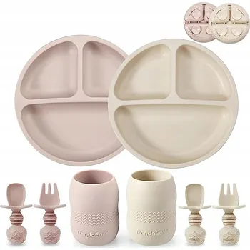 Silikonová sada nádobí NACZYNIA Z PRZYSSAWKAMI PRO DĚTI SADA