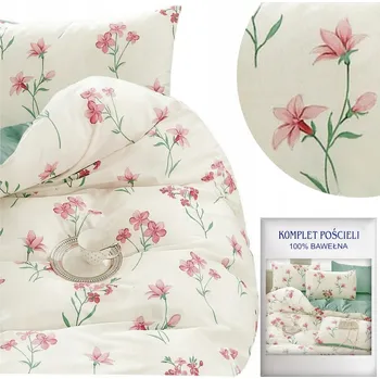 Povlečení Povlečení 200x220 3dílné Bavlněný satén Aida Sada 2x Povlak na polštář